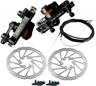 BlueSunshine MTB BB8 Mechanical Disc Brake Front and Rear 160mm Whit Bolts and C