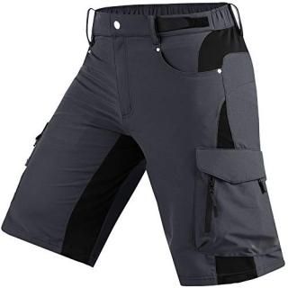 Cycorld Mens Mountain Bike Biking Shorts Loose Fit with Zip Pockets Bicycle MTB 