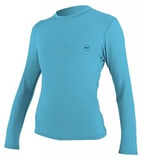 O'Neill Women's Basic 30+ Long Sleeve Sun Shirt Turquoise XS