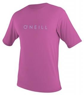 O'Neill Youth Basic Skins UPF 50+ Short Sleeve Sun Shirt Fox Pink 6