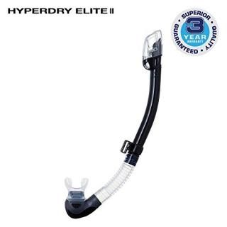 TUSA SP-0101 Hyperdry Elite II Scuba Diving Snorkel Black