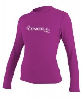 O'Neill Women's Basic Skins Upf 50+ Long Sleeve Sun Shirt Fox Pink Small