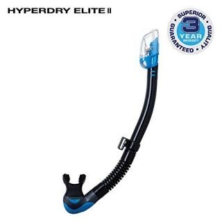 TUSA SP-0101 Hyperdry Elite II Scuba Diving Snorkel Black/Fishtail Blue