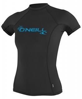 O'Neill Wetsuits Women's O'Neill Basic Skins UPF 50+ Short Sleeve Rash Guard Bla