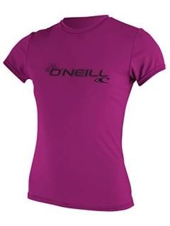 O'Neill Women's Basic Skins Upf 50+ Short Sleeve Sun Shirt Fox Pink X-Large