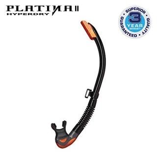 TUSA SP-170 Platina Hyperdry II Scuba Diving Snorkel Black/Energy Orange