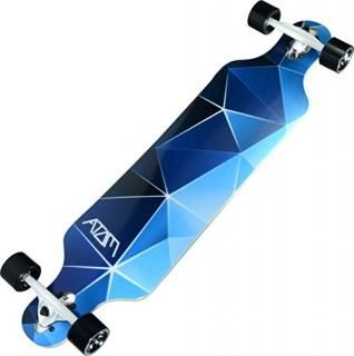 Atom Longboards Atom Drop Through Longboard - 40  Blue Geo