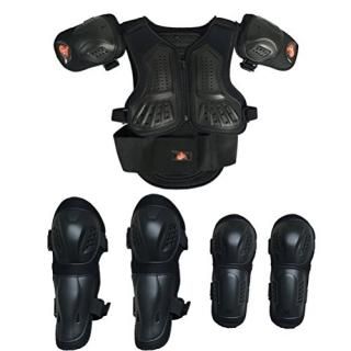 Takuey Kids Motorcycle Armor Suit Dirt Bike Chest Spine Protector Back Shoulder 