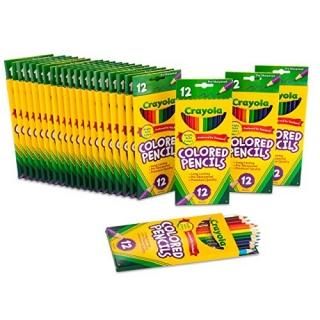 Crayola Colored Pencils 12 Each Pack of 24 Pre-sharpened Assorted Colors