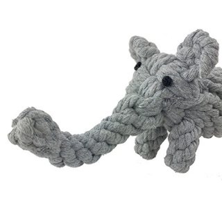 Pet Puppy Dog Cotton Rope Chew Toys for Teeth Cleaning Elephant Design by Aduck