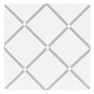 White and Gray Hotel Fabric Memory/Memo Photo Bulletin Board by Sweet Jojo Desig