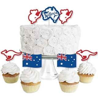 Big Dot of Happiness Australia Day - Dessert Cupcake Toppers - GDay Mate Aussie