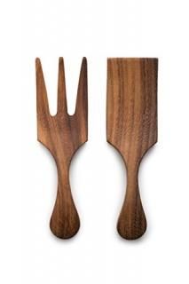 Ironwood Gourmet Acacia Wood Set of 2 10-inch Large Salad Utensil Set by Ironwoo