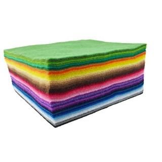 flic-flac 42pcs1.4mm Thick Soft Felt Fabric Sheet Assorted Color Felt Pack DIY C