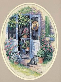 Garden Door Counted Cross Stitch Kit-12X16 14 Count 