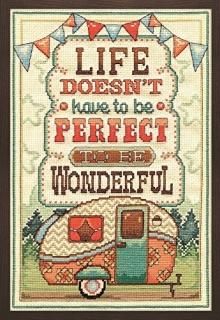 Tobin 2903 14 Count Life is Wonderful Counted Cross Stitch Kit 8 by 12 Multicolo