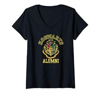 Womens Harry Potter Hogwarts Alumni V-Neck T-Shirt