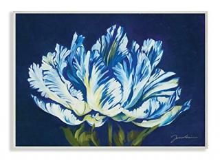 Stupell Industries Flower Shape Blue Green Painting Plaque 10 x 15 Design by Art