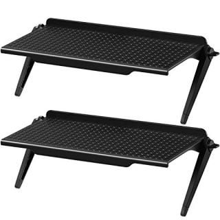 2 Pieces TV Top Shelf Screen Shelf Adjustable Monitor Top Shelf TV Top Storage B