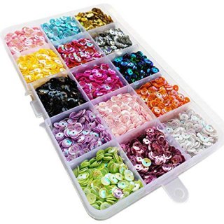 Cup sequins 15colors with box - Chenkou Craft 1 Box 15000pcs 5mm Rainbow AB Cup 