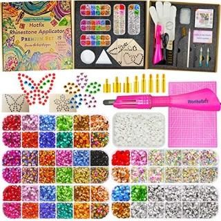 Hotfix Applicator with Large Rhinestones and Flatback Pearls Hot Fixed Rhineston