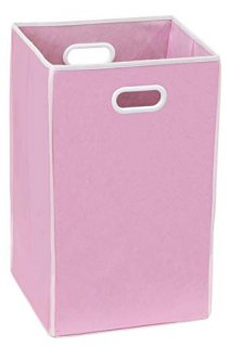 SimpleHouseware Foldable Closet Laundry Hamper Basket Pink