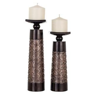 Candle Holder - Dublin Decorative Candle Holder Set of 2 Home Decor Pillar Candl