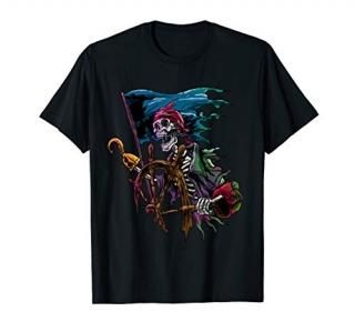 Pirate Skull Sea Thief Buccaneer Cool Sailor Man Gift Idea T-Shirt