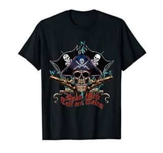 Pirate Skull Sea Thief Buccaneer Cool Sailor Man Gift Idea T-Shirt