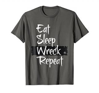 Bliptee Gamer Eat Sleep Wreck Repeat pirate tshirt