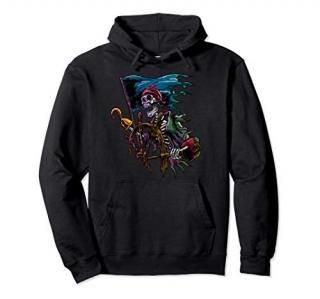 Pirate Skull Sea Thief Buccaneer Cool Sailor Man Gift Idea Pullover Hoodie