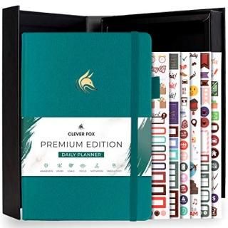 Clever Fox Planner Daily Premium Edition  Luxurious Daily Planner with Hourly Sc