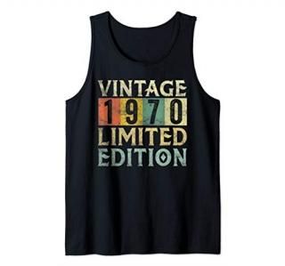 Vintage 1970 Limited Edition Gift 50th Birthday Tank Top