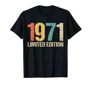 50th Birthday Boys Girls 50 Years Bday Funny Gift Year 1971 T-Shirt