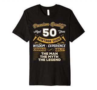 Vintage Dude The Man Myth Legend 50 Yrs 50th Birthday Shirt