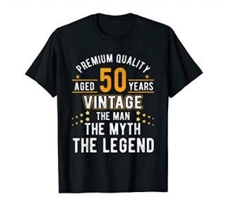 Vintage The Man Myth Legend 50 Yrs 50th Birthday Shirt T-Shirt