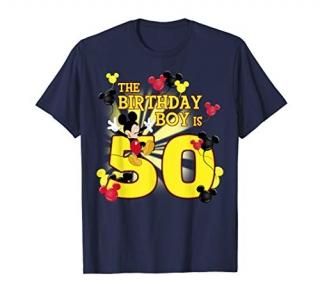 Disney Mickey And Friends Mickey 50th Birthday Boy T-Shirt