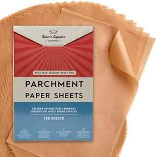Quarter Sheet Pans 8x12 Inch Pack of 120 Parchment Paper Baking Sheets by Baker'