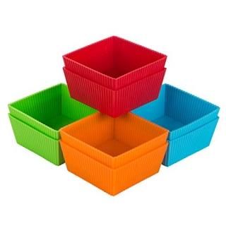 Webake 9-Pack 8.5cm Jumbo Silicone Cupcake Liners Thicken Non-stick Cake Mould S