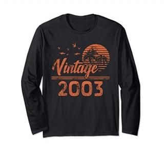 Birthday 365 Vintage 2003 Limited Edition Birthday Gifts Long Sleeve T-Shirt