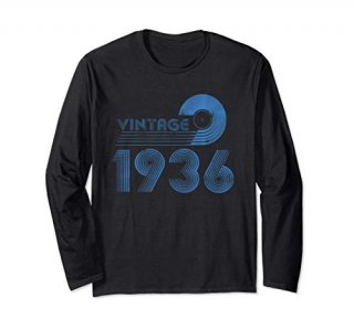 Birthday 365 Vintage 1936 Birthday Gift Retro Style Long Sleeve T-Shirt