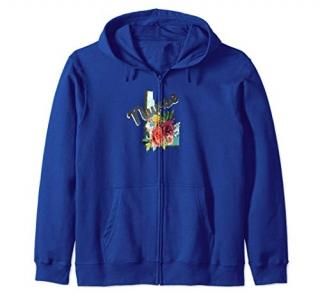 Idaho Nurse Watercolor Flower Zip Hoodie