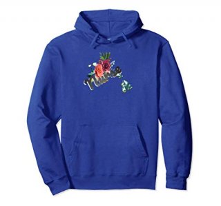 Hawaii Nurse Watercolor Flower Pullover Hoodie