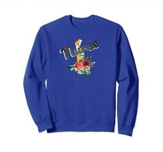 Delaware Nurse Watercolor Flower Sweatshirt