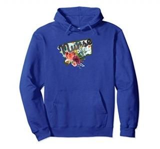 Connecticut Nurse Watercolor Flower Pullover Hoodie