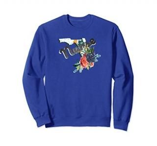 Florida Nurse Watercolor Flower Sweatshirt