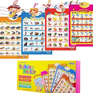 FUNWISH Electronic Interactive Alphabet Wall ChartToddler Learning Activities Ag