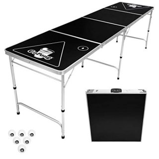 Go Pong 8-Foot Portable Folding Beer Pong ӥݥơ֥ / Flip Cup Table 6 balls incl