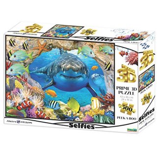 Peek-A Boo Shark in The Deep Blue Sea Super 3D Puzzle for Adults and Kids  Diffi