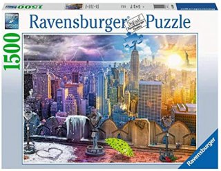 Ravensburger Puzzle 61008 New York im Winter und Sommer - Kreatives Puzzle mit 1